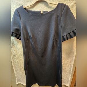 Tommy Hilfiger dress womens size 4 blue/navy scuba crepe flutter sleeves